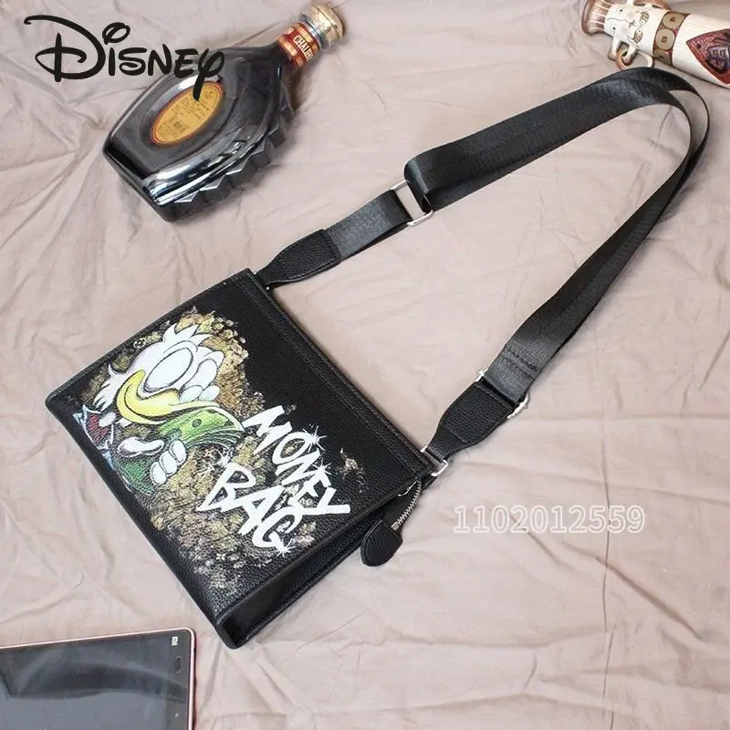 Disney Donald Duck New Men\'s Handbag Luxury Brand Men\'s One Shoulder Crossbody Bag Cartoon Fashion Women\'s Bag Large Capacity