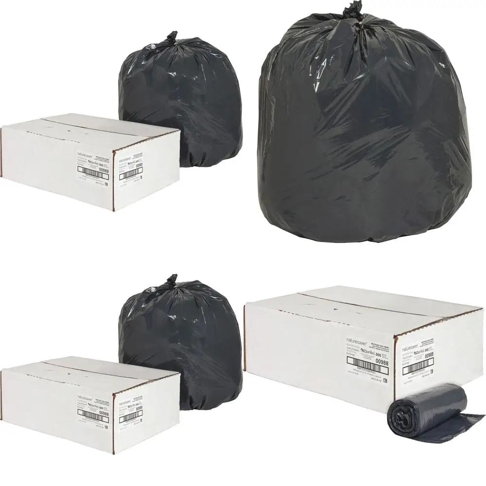

Recycled 16-Gallon Medium-Duty Trash Bags, 0.75 Mil Thickness