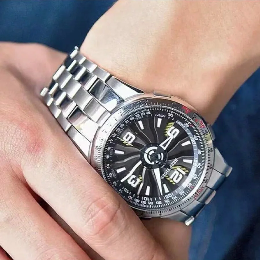 ساعة ميكانيكية أوتوماتيكية للرجال من REEF TIGER، ساعة رجالية عصرية مع قرص دوار وتصميم رواية