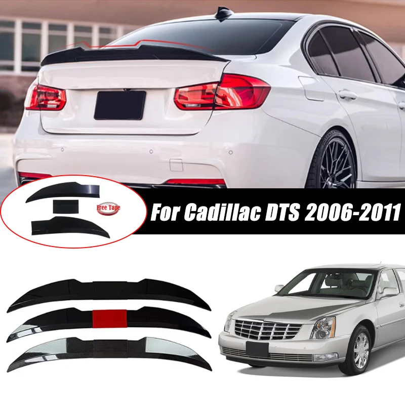 3pcs Sedan Rear Trunk Spoiler For Cadillac DTS 2006-2011 Adjustable DIY Modified Trunk Spoiler Automotive Accessories