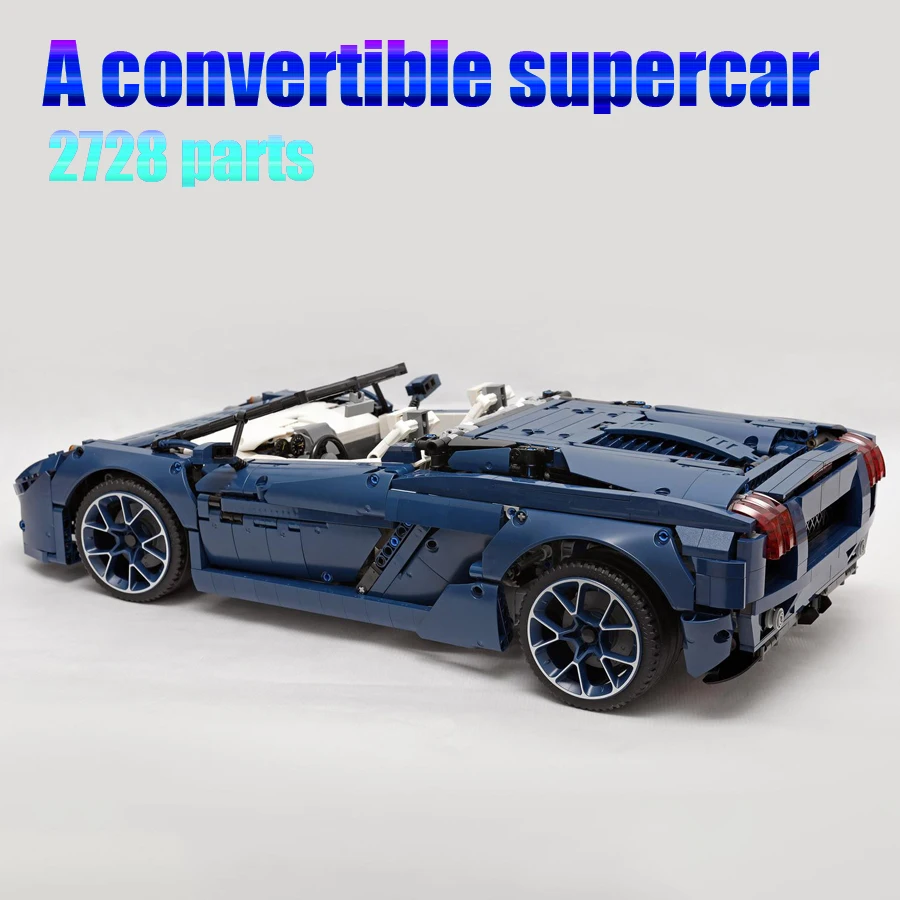 Supercar convertible MOC 2728 Lambor, jouets automobiles, 31199 pièces