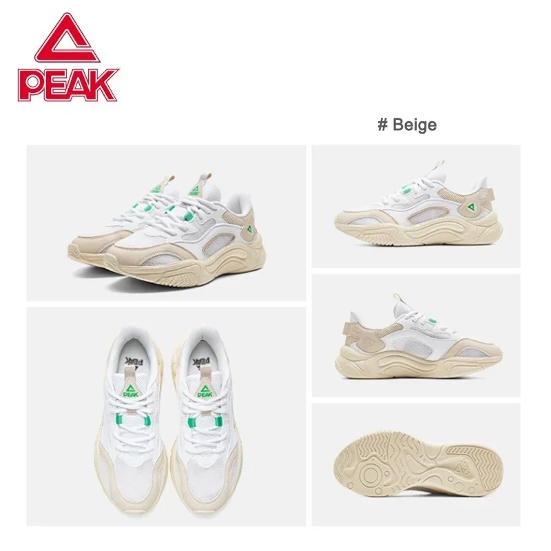 PEAK Zapatillas Basketball Men Outdoor Sports Lightweight Shoes for Men 2024 Spring Summer Versatile Retro Men's Tennis Sneakers