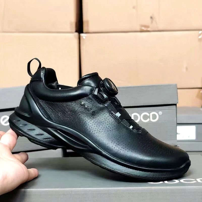 Scarpe da Golf da uomo manopola in pelle estiva di alta qualità traspirante antiscivolo resistente all\'usura sport all\'aria aperta che camminano