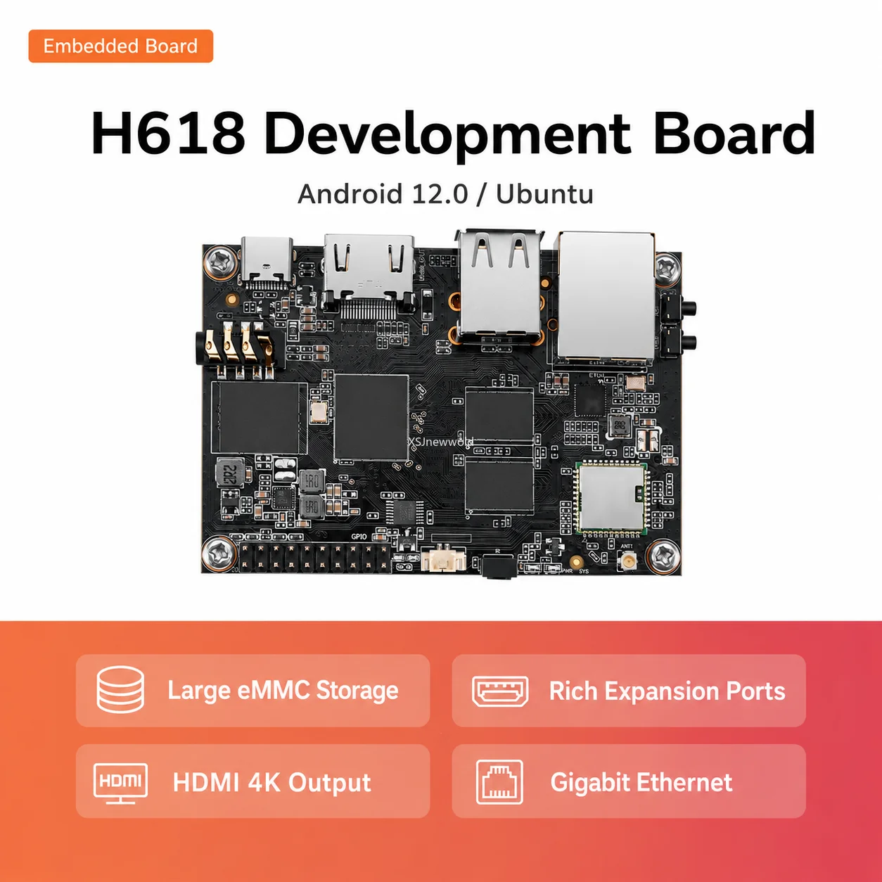 K2B H618 Development Board – Linux/Android ARM Core Board for Embedded AI & IoT with WiFi and Bluetooth