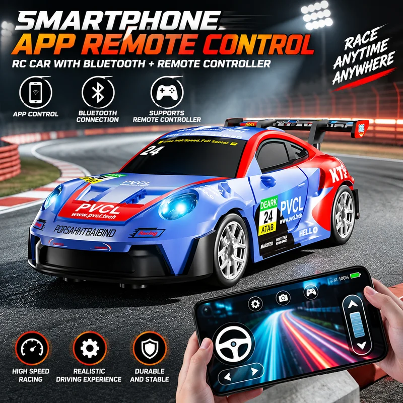 1:64 True-to-Scale Die-Cast Alloy RC Drift Car Realistic Sports Racing Car Remote Control Toy Optional Display Case Drift Track view 6