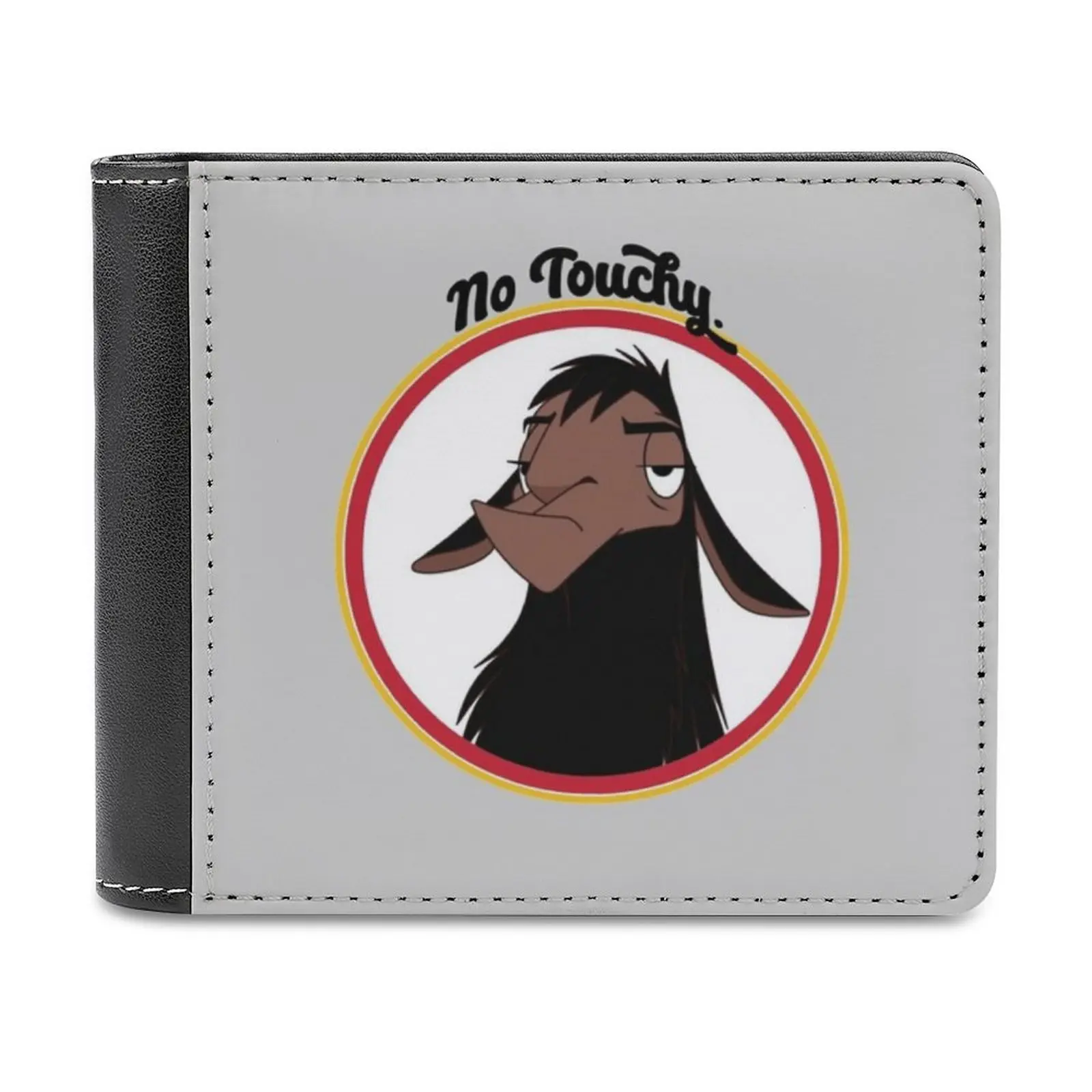 Kuzco No Touchy Sad Llama Emperor'S New Groove Emperor David Leather Wallet Men's Wallet Diy Pers