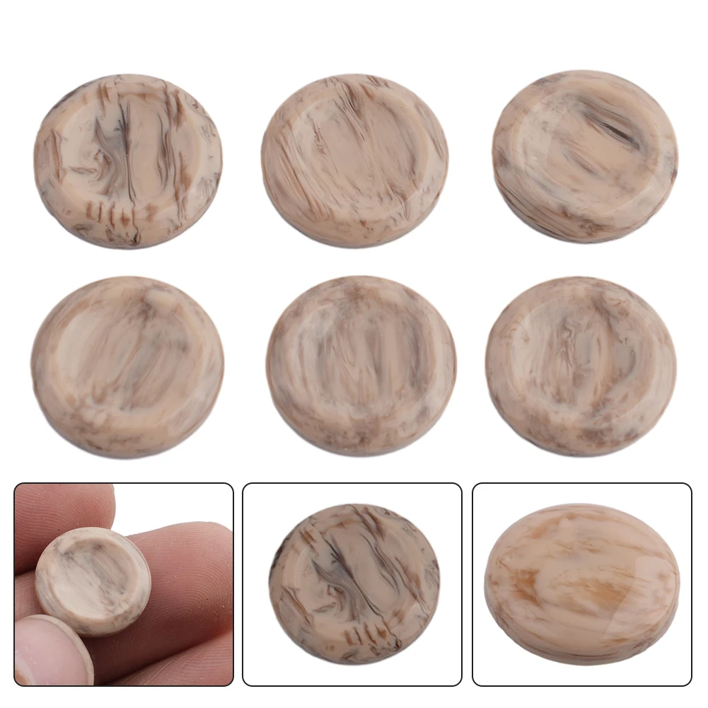 Polished 100% Brand New Saxophone Key Buttons Inlays Part Big Round Plastic Small Round 9 Pcs Beige For Soprano