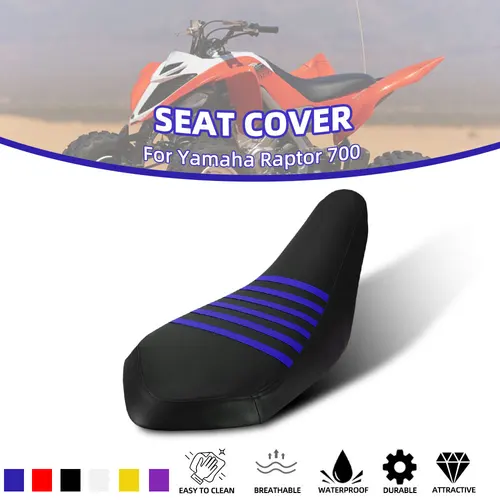 Imagen 2 del producto Funda de asiento para motocicleta Raptor 700, accesorios, funda de cojín antideslizante, protección impermeable de PVC para Yamaha Raptor 700