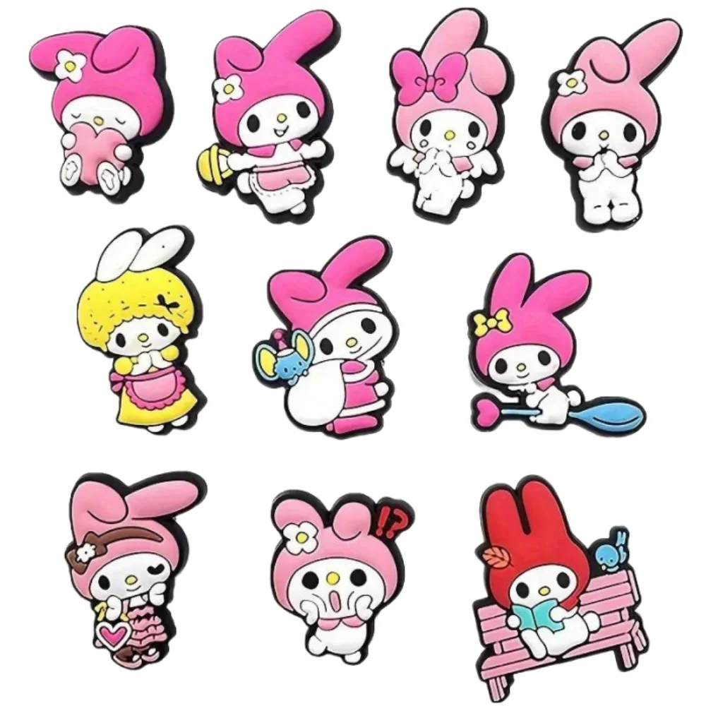 مينيسو 10-30 قطعة من إكسسوارات أحذية سانريو، مكعبات بناء ساحرة، صنادل بوج باج فقاعية، هدايا عيد ميلاد إبداعية