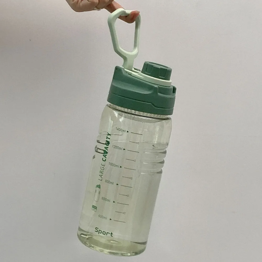1500ml Sports Water Cup Transparent with Strainer Fitness Water Bottle Leakproof Large Capacity Fitness Drinking Bottle Hiking