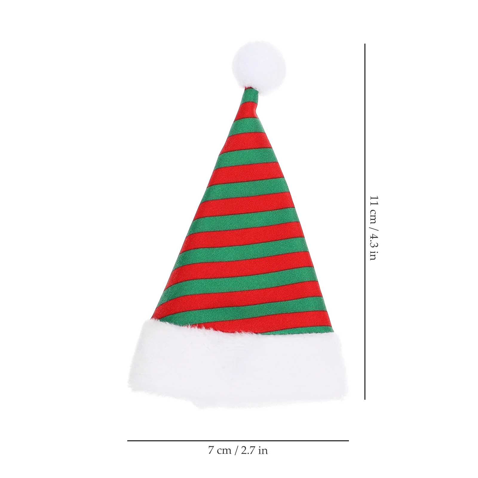 

6 Pcs Christmas Hat Knife and Fork Bag Mini Top Hats Cloth Small Crafts Lollipop