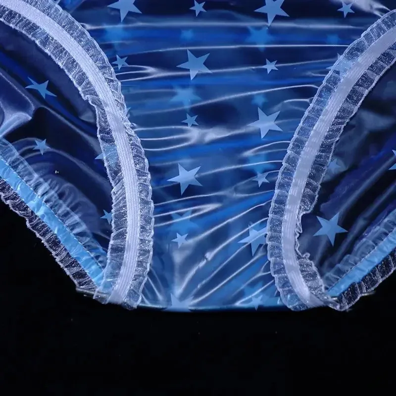 Star Featured See Through Man's PVC Wateproof ABDL ClearBreifs Low Wasit Live Show Dance Private Party DJ Bar Club Costumes