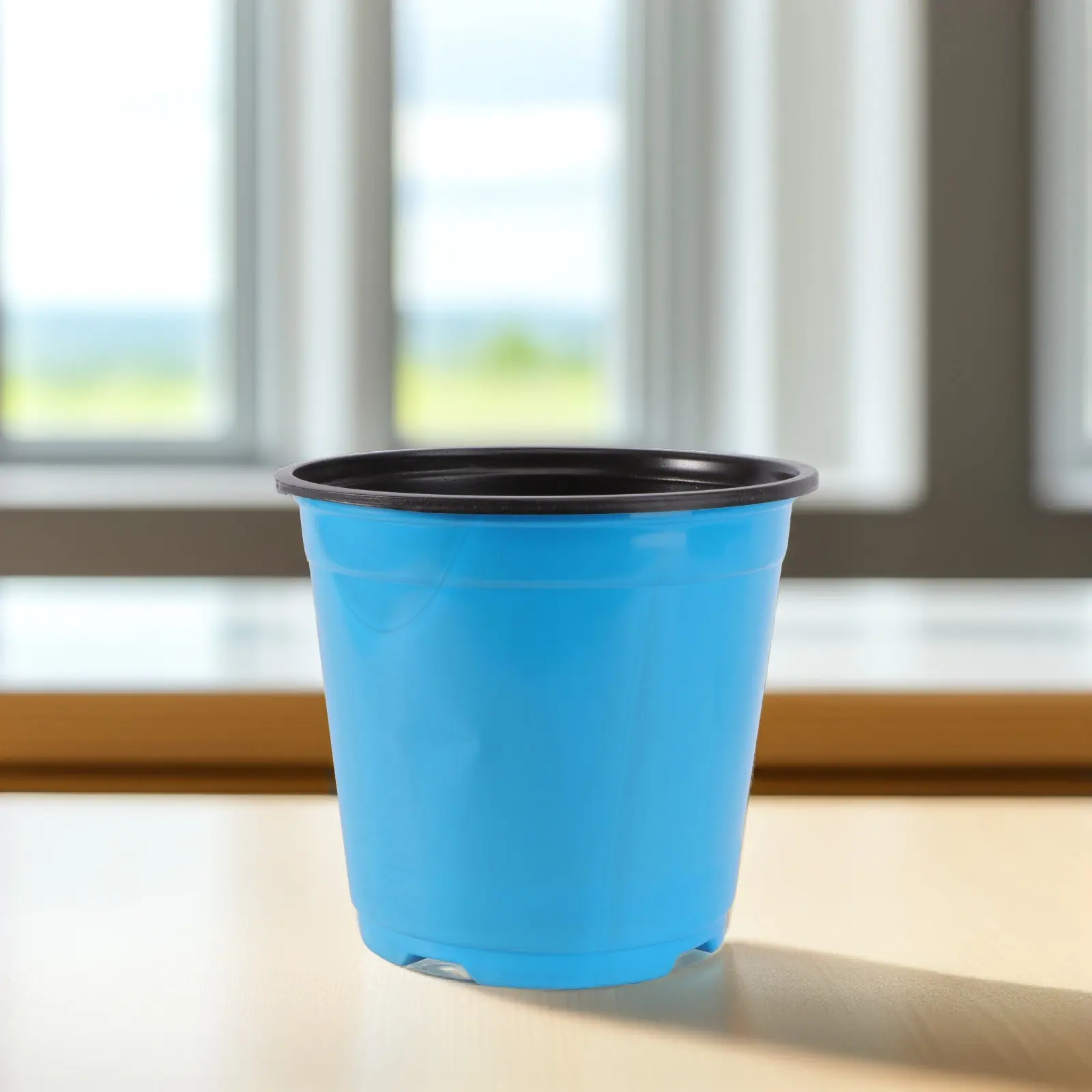 Eco Friendly Thick Plastic Flower Pot Round Large Garden Balcony Pot for Tree Rose Grass Planting Office Restaurant Decor 5