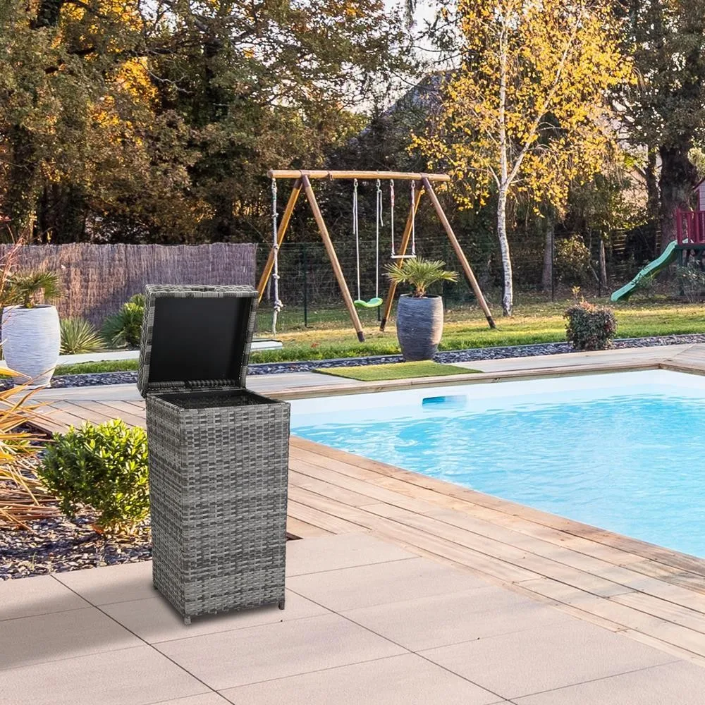 

24 Gallon Outdoor Trash Can with Lid for Backyard Hosting Patio Kitchen Gary
