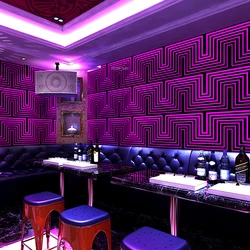 KTV Theme Box Wallpaper Golden 3D Corridor Flash Background Wall Bar Wall Cloth Bedroom Living Room Home Decoration Wall Sticker