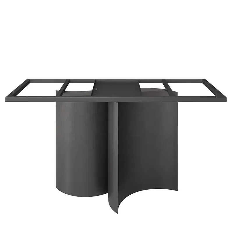 #Large Dining Table Turntable Sintered Stone Round Lazy Susan Dining Table