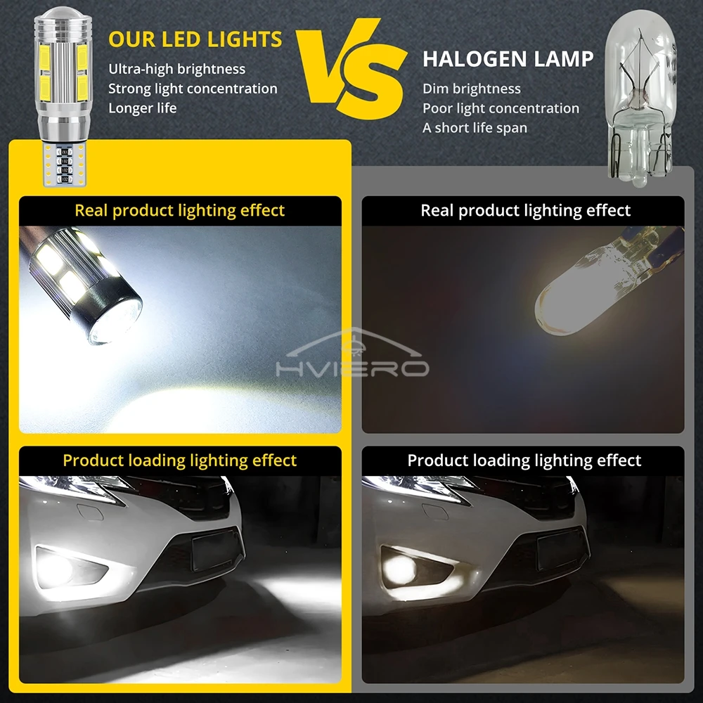 2 pçs auto led canbus 194 10smd 5630 5730 lâmpadas led sem luz de erro estacionamento dc 12v estilo lateral freio invertendo lâmpadas sinal volta