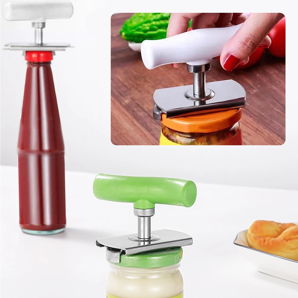 Adjustable Jar Lid Remover,1/2pcs Stainless Steel Bottle Cap Opener,Multi-Function Labor-Saving Screw Can Opener Kitchen Gadget