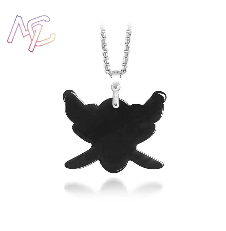 Myanmar Jadeite Skull Pendant Necklace Luxury Natural Jewelry Vintage Gemstone Designer Real Jade 925 Silver Gifts for Women - view 5