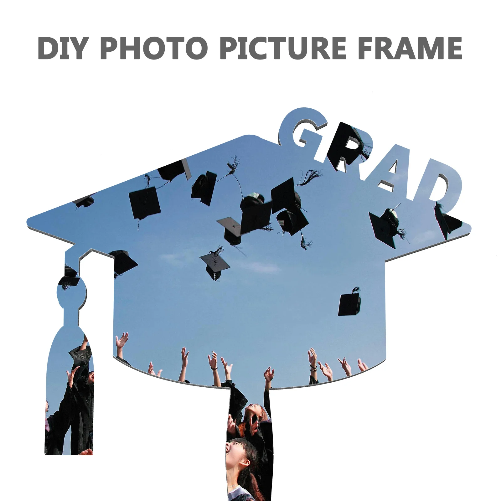 

Graduation Hat Photo Frame Sublimation Blank Durable Density Board DIY Party Decor Graduation Photo Frame Sublimation Craft