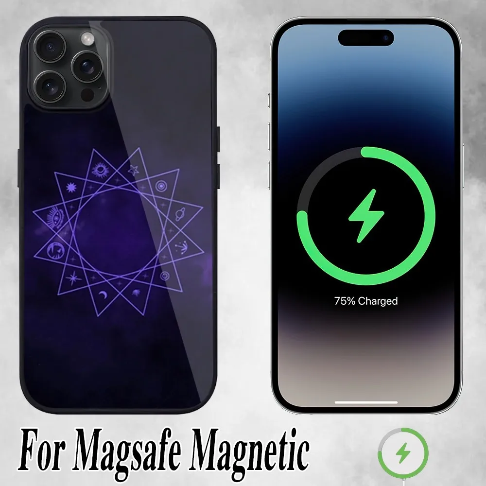 MINISO Agatha All Along TV Phone Case For iPhone 11 Mini 12 13 Max 14 Plus 15 Pro Magesafe Magnetic Shell