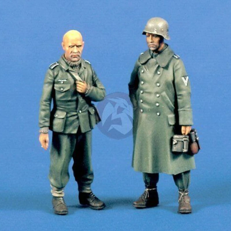 

1/35 Scale Diecast Resin Figure Model Kit WWII German Prisoners of War 2 Figures Unassembled Unpainted