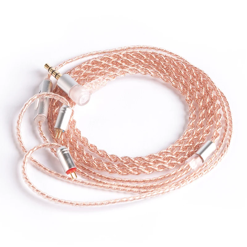 KBEAR 4-adriges Kupfer-Upgrade-Kopfhörerkabel mit Kabel, 2 PIN/QDC/MMCX/TFZ, Ohrhörer-Anschluss für KBEAR KZ ZSN PRO Kopfhörer, HiFi-Headset – Detail 2