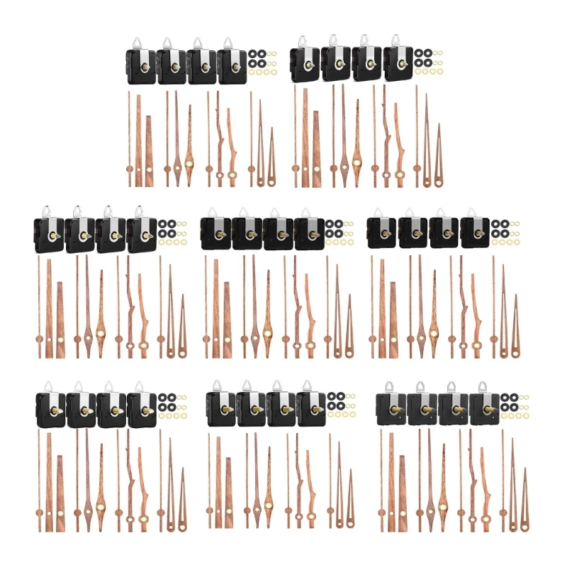 

4 Packs Clock Mechanism with 4 Types of Clock Hands Super Quiet Clock Movement Battery Operated Clock Parts Kits