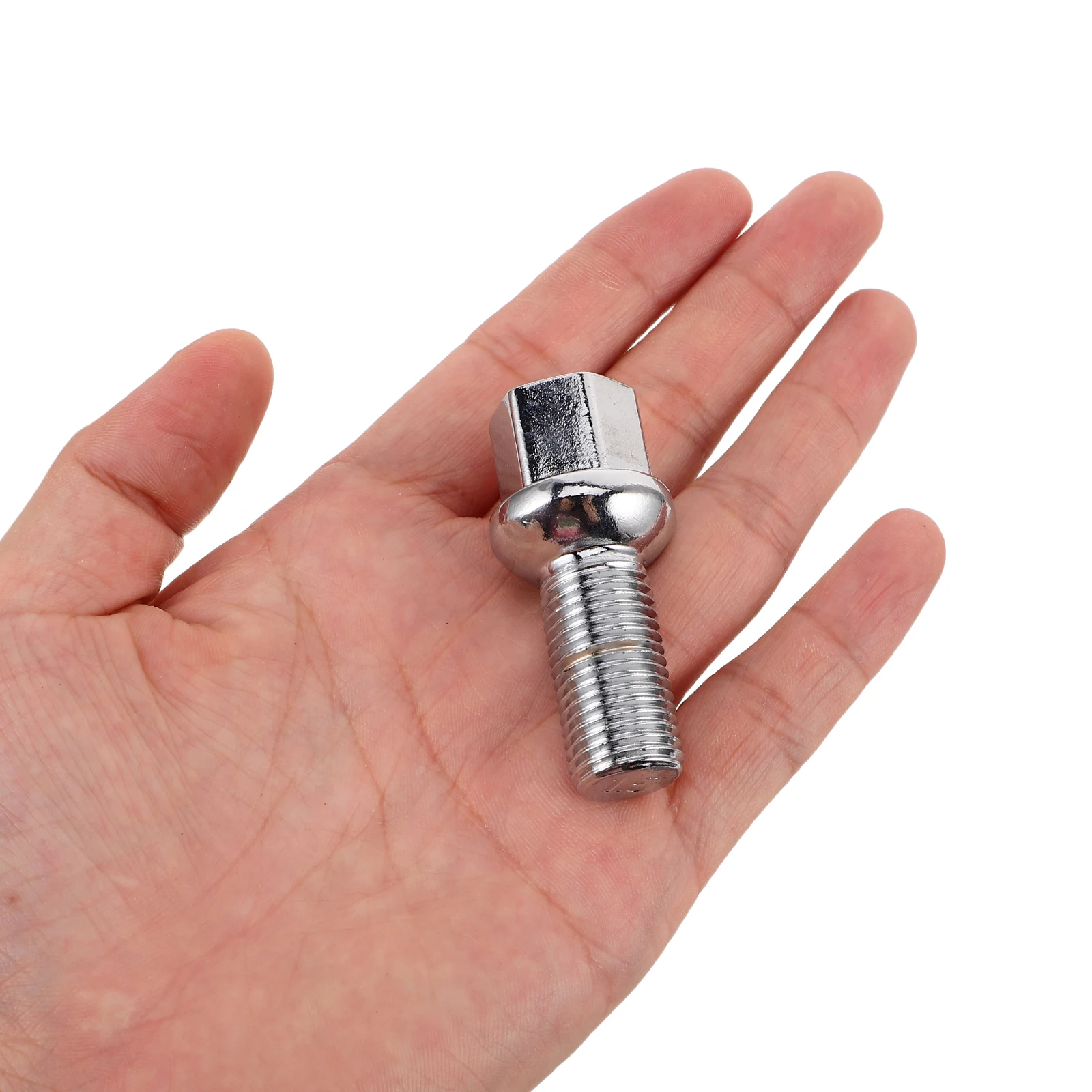 

5pcs 28Mm Chrome Plated Lug Universal Fit Car Tire Dual Structure Anti-Vibration Hub Bolts Auto Wheel Rims Automotive Tire Bolt