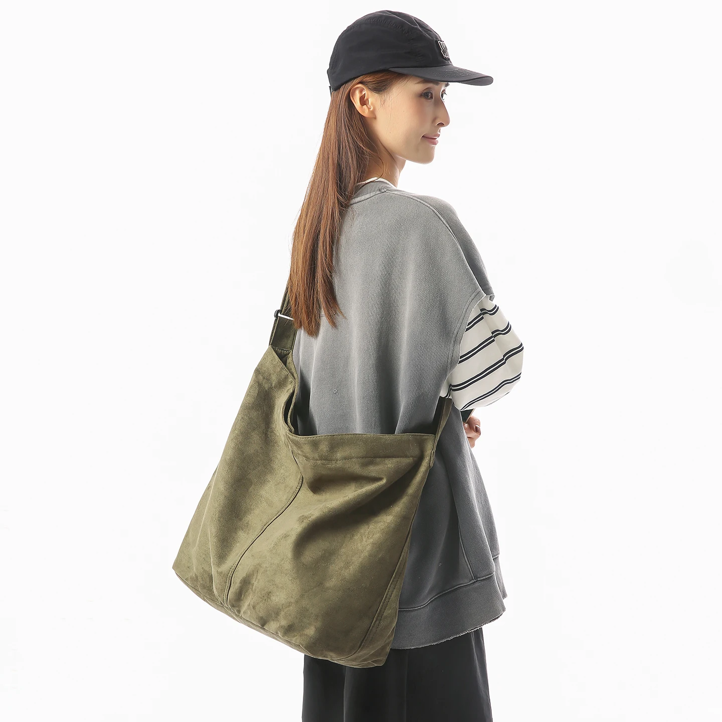 

Suede Women's Bag Big Shoulder Bag Y2K Eco Bag Korean Tote Bag Shopper Vintage Handbags for All Seasons Hobos Chic Messenger Bag