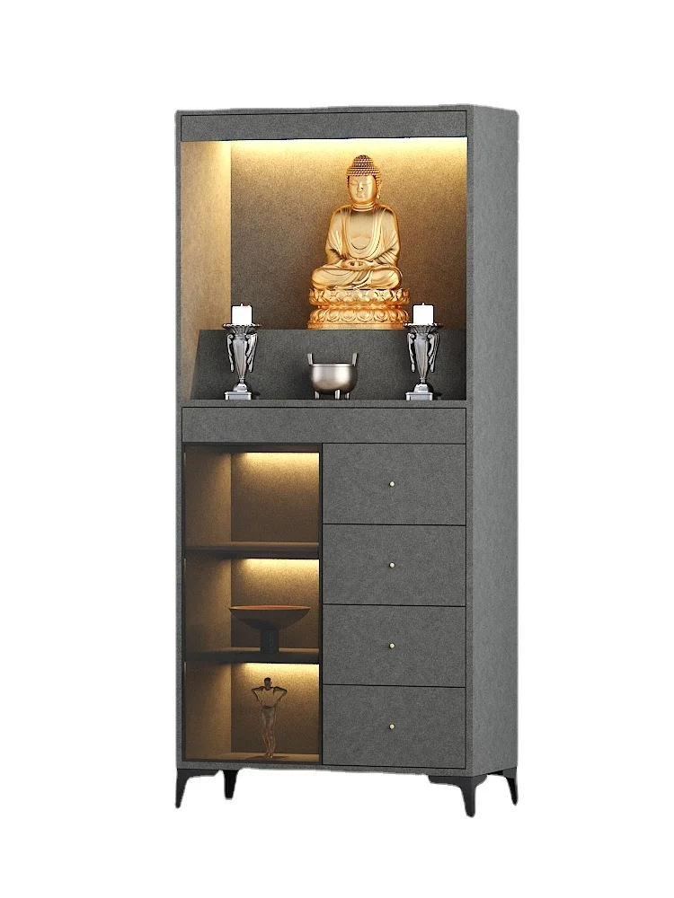 Hxl Simple Buddha Cabinet Altar Clothes Closet Altar Statue Cabinet God of Wealth Guanyin Guan Gong Brand