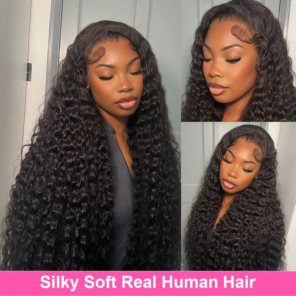 الكثافة موجة عميقة 13x6 الدانتيل أمامي hd الباروكات الشعر البشري 30 40 بوصة البرازيلي المياه مجعد 13x4 الدانتيل شعر مستعار أمامي للنساء #2