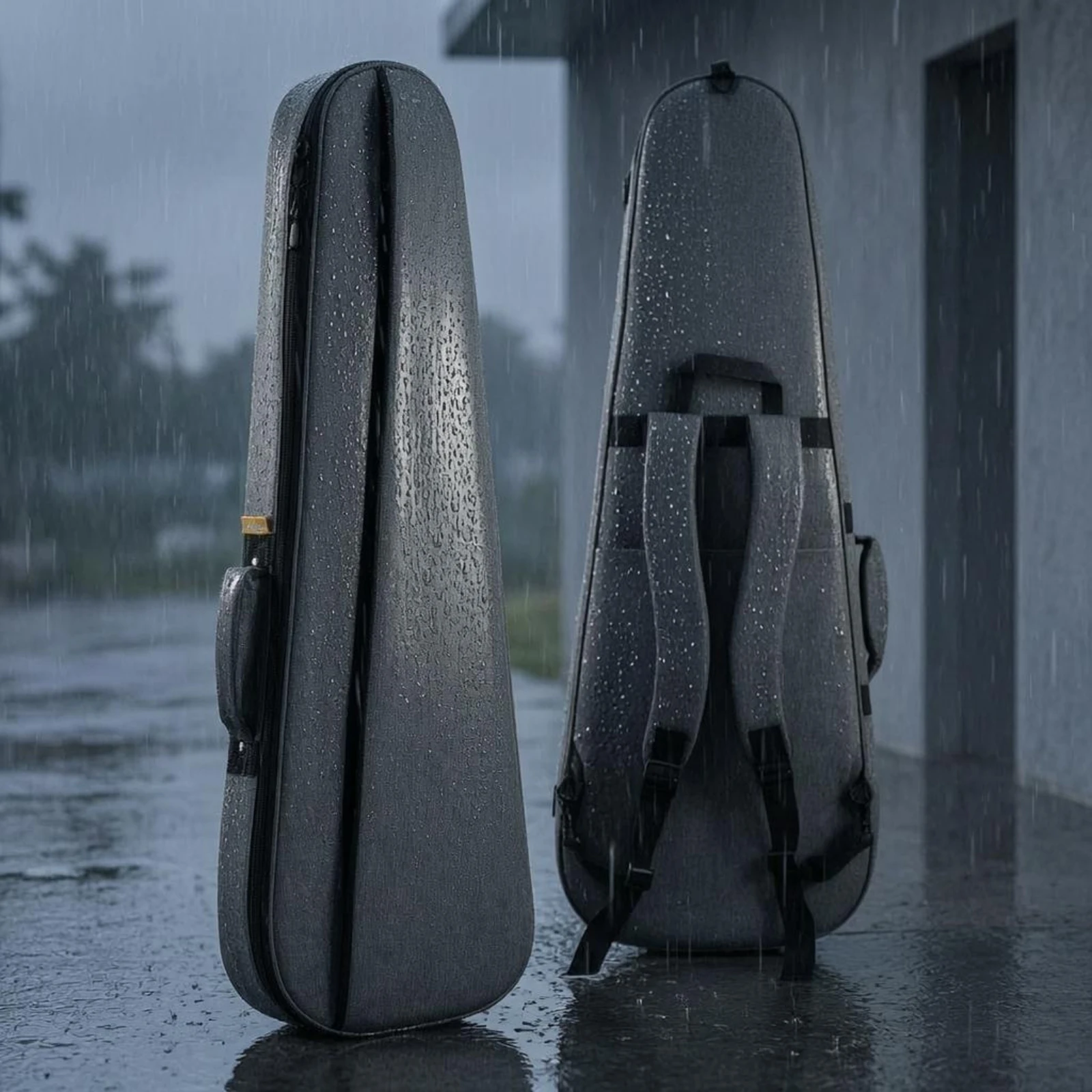 Electric Bass Gig Bag Zippered Water-Resistant Bass Gig Bag Instrument Carrier Moisture-Proof Two Shoulder Straps