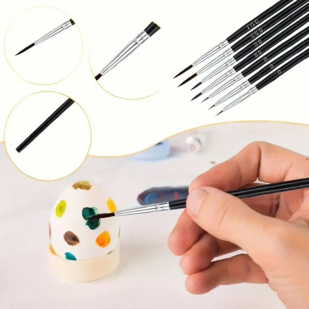 Professional Nylon Detail Paint Brush Set Fine Point For Miniature Art Painting Model Building Crafting Accessories
