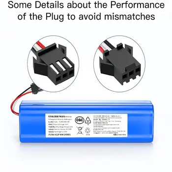 Originální lithium-iontová baterie 14,4 V 6500 mAh pro Lydsto R1, Roidmi Eve Plus, Viomi S9, Proscenic M7 MAX, M7 Pro, M8 Pro, U6, vysavač 8 nejlepší prodej Baterie pro Proscenic M7 Pro - №7