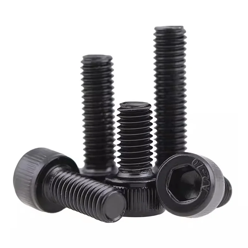 Black 304 Stainless Steel M1.4 M1.6 M2 M2.5 M3 M4 Hexagon Socket Cap Head Bolts 3 to 100mm Length Full Thread Tooth Screws