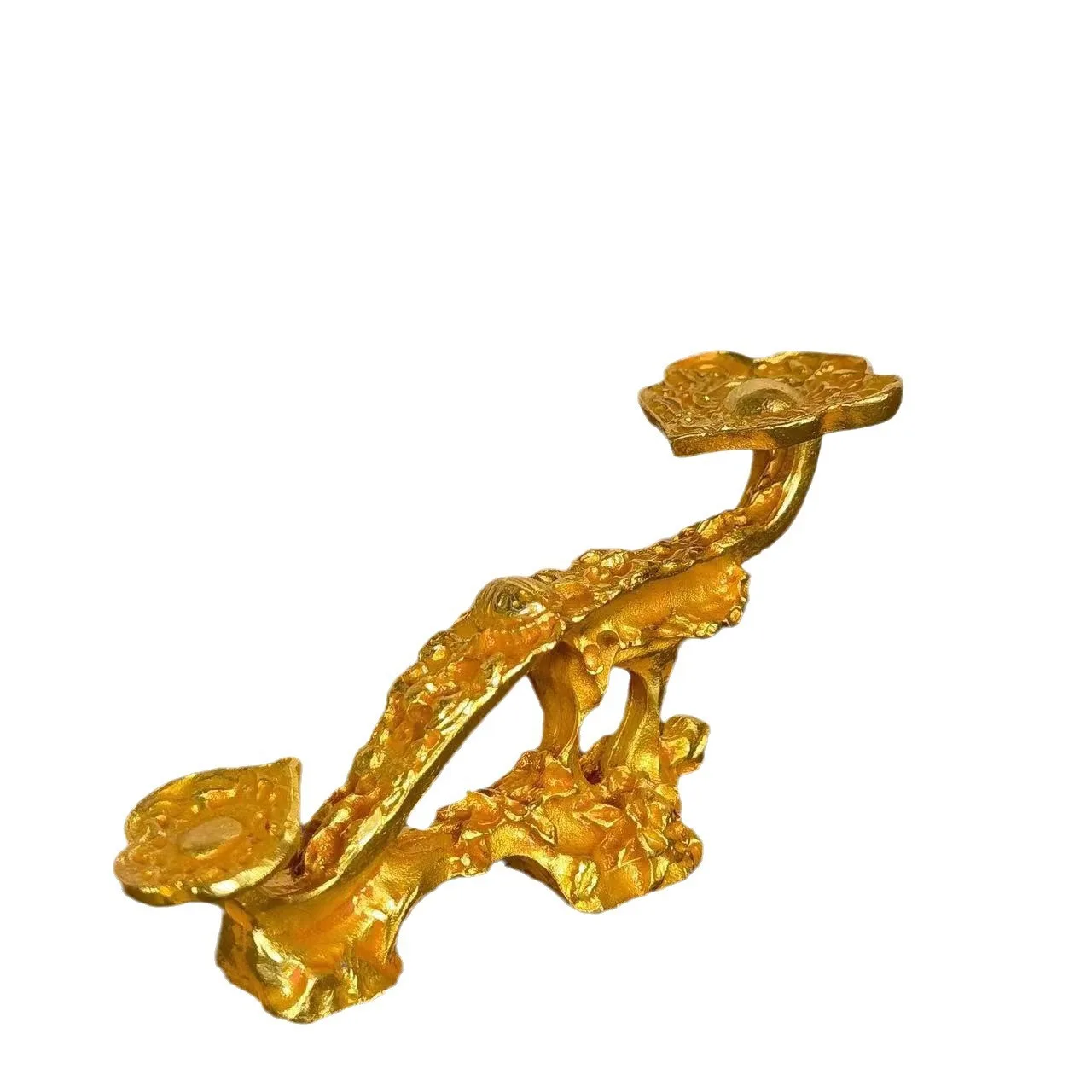 Antique Miscellaneous Vintage Gold Ruyi Ornament Made in China Home Furnishing Living Room Tabletop Ornaments