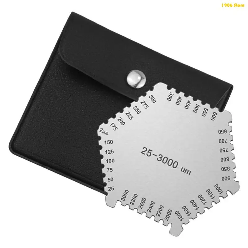

U1JB 25-3000um Hexagon Wet Film Comb Paint Thickness Gauge Manual Measurement Thickness Gauge High Measuring Tool