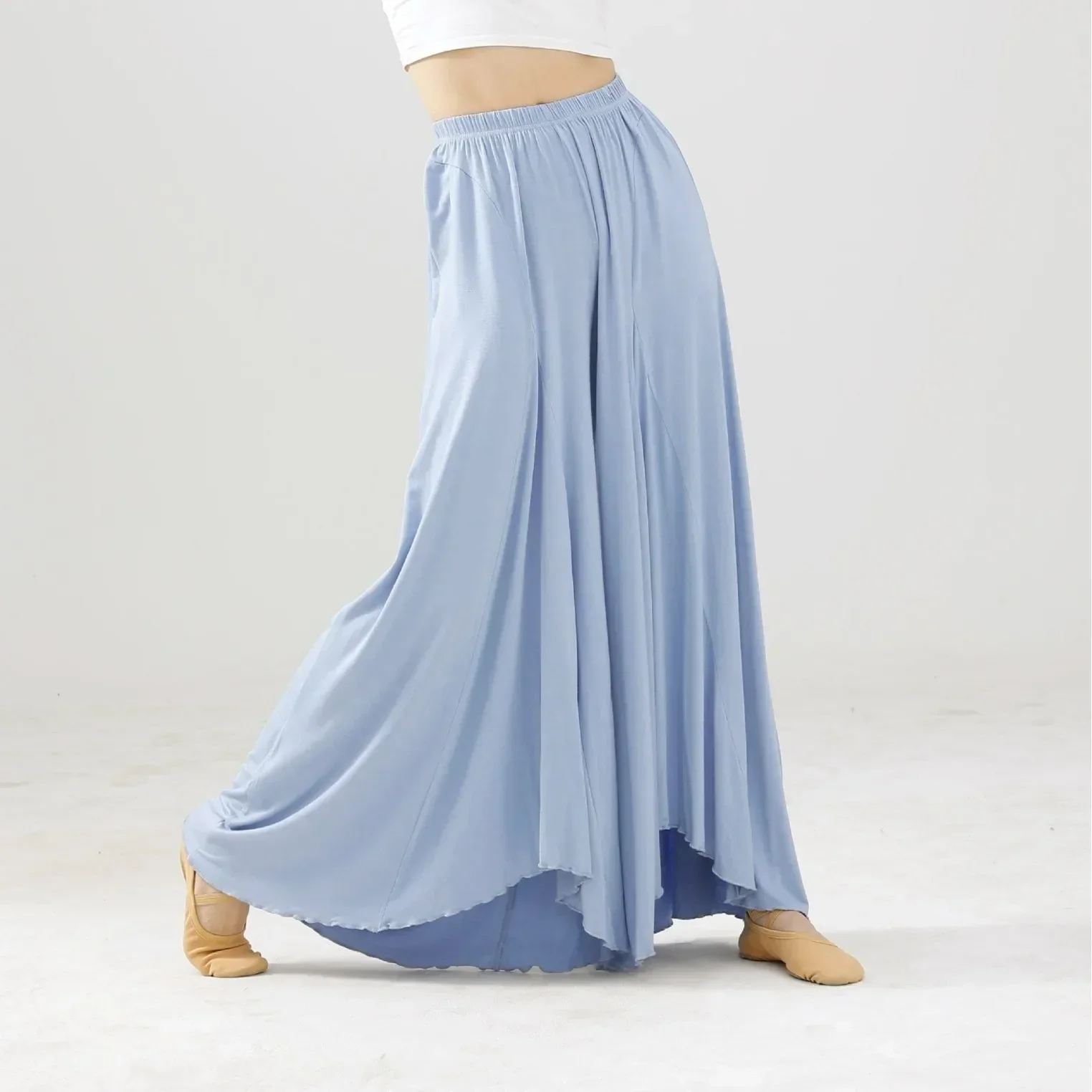 

Dance Suit Adult Women's Four Seasons New Loose Elegant Lotus Leaf Pants Chinese Classical Dance Body Training Wide Leg Pants