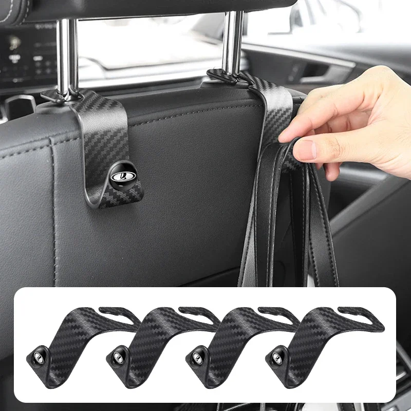 

Carbon Fibre Car Rear Seat Hook Hanger Storage Organizer Hooks For Lada Samara Largus Priora Xray Cross Granta Vesta Niva Kalina