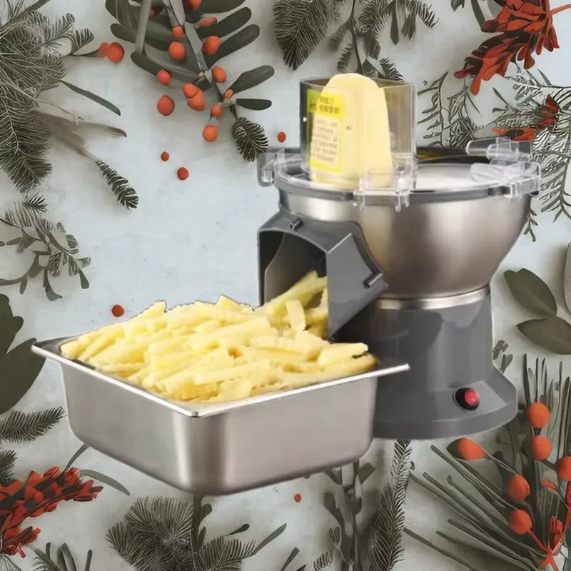 Stainless Steel Electric Vegetable Cutter Commercial Onion Slicer Multi Function Fruit Chopper for Restaurant Kitchen Use
