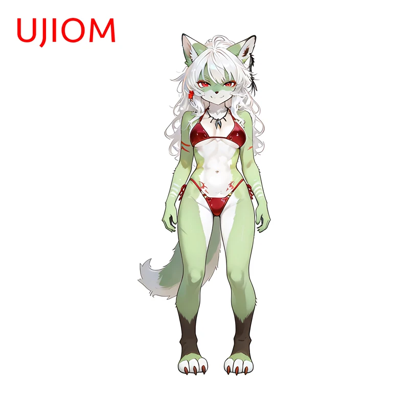 UJIOM Furry Standing Posture Wall Sticker Trendy Popular Personality Customizable Decal Suitable For Bedroom Bathroom Decor