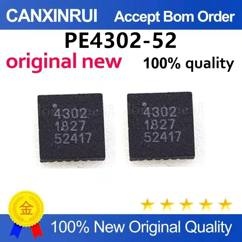 (5pcs-10pcs)Brand new original PE4302-52 silk screen 4302 patch QFN20 digital attenuator chip