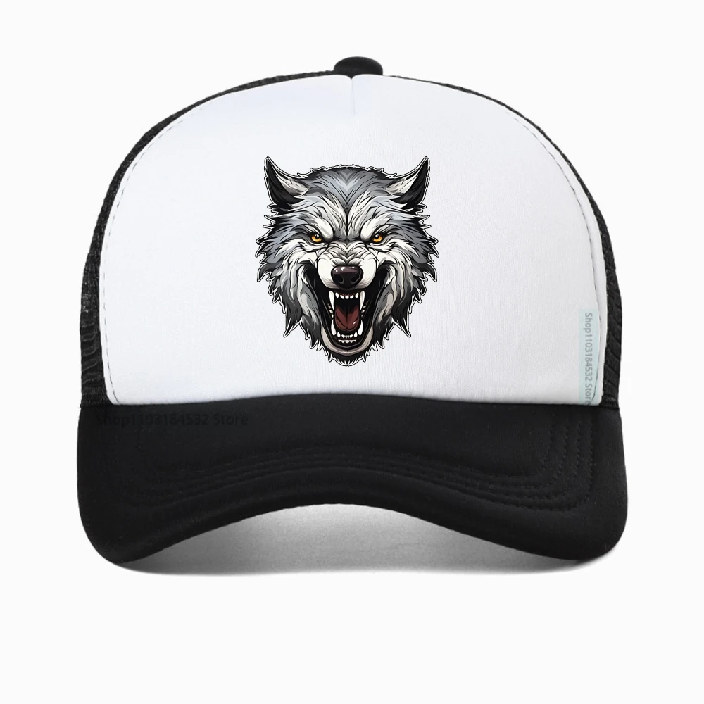 

New Wolf Men's Fashion Casual Cap Women's Outdoor Breathable Sunshade Net Hat Summer Baseball Cap Breathable Trucker hats