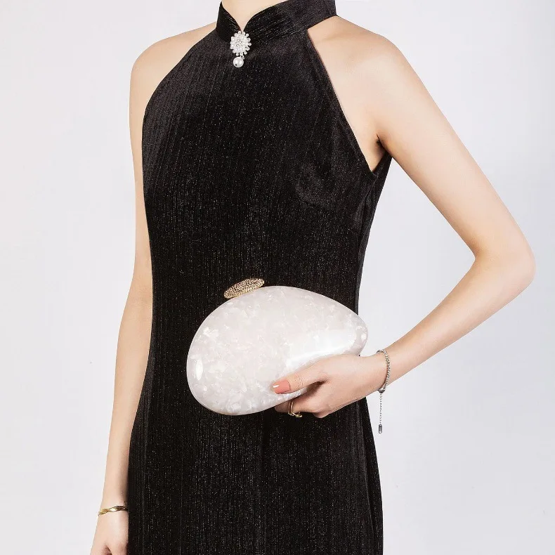 

Fashion Women Shoulder Bag Acrylic Shell Clutch Handbag for Wedding Evening Party Commuter