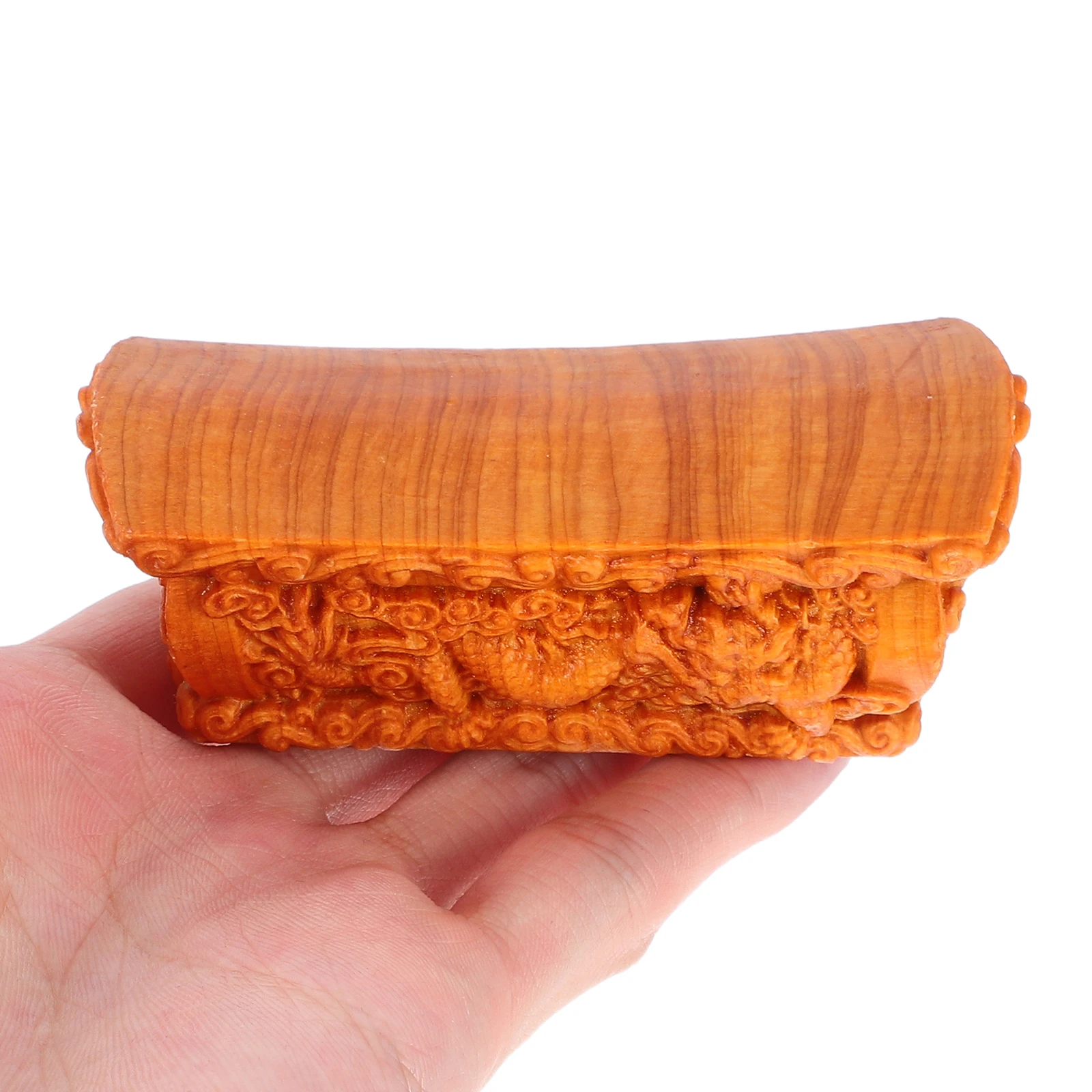 

Cliff Cypress Coffin Statue Hand Carved Miniature Decor Halloween PropHaunted House Accessory Refined Finish Good