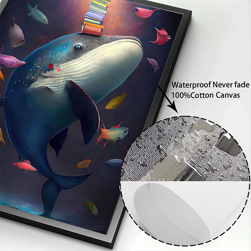 Colorful Ocean Wild Life Shark Seahorse Octopus Turtle Posters Canvas Painting Abstract Animal Wall Art Living Room Home Decor