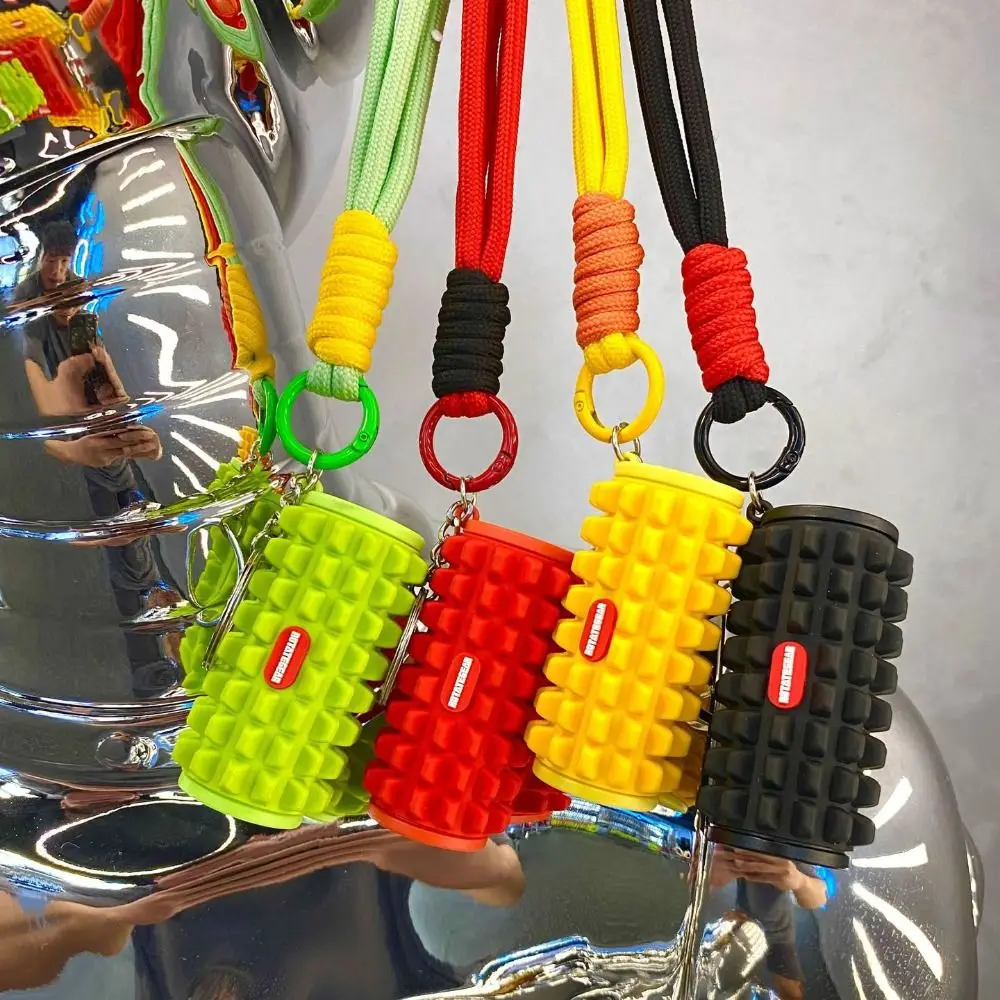 

Cute Hand-Woven 3D Foam Shaft Key Chain Anti-Lost Nylon Rope Mini Fidget Toy Ins Trinket Yoga Keychain Jewelry Accessories