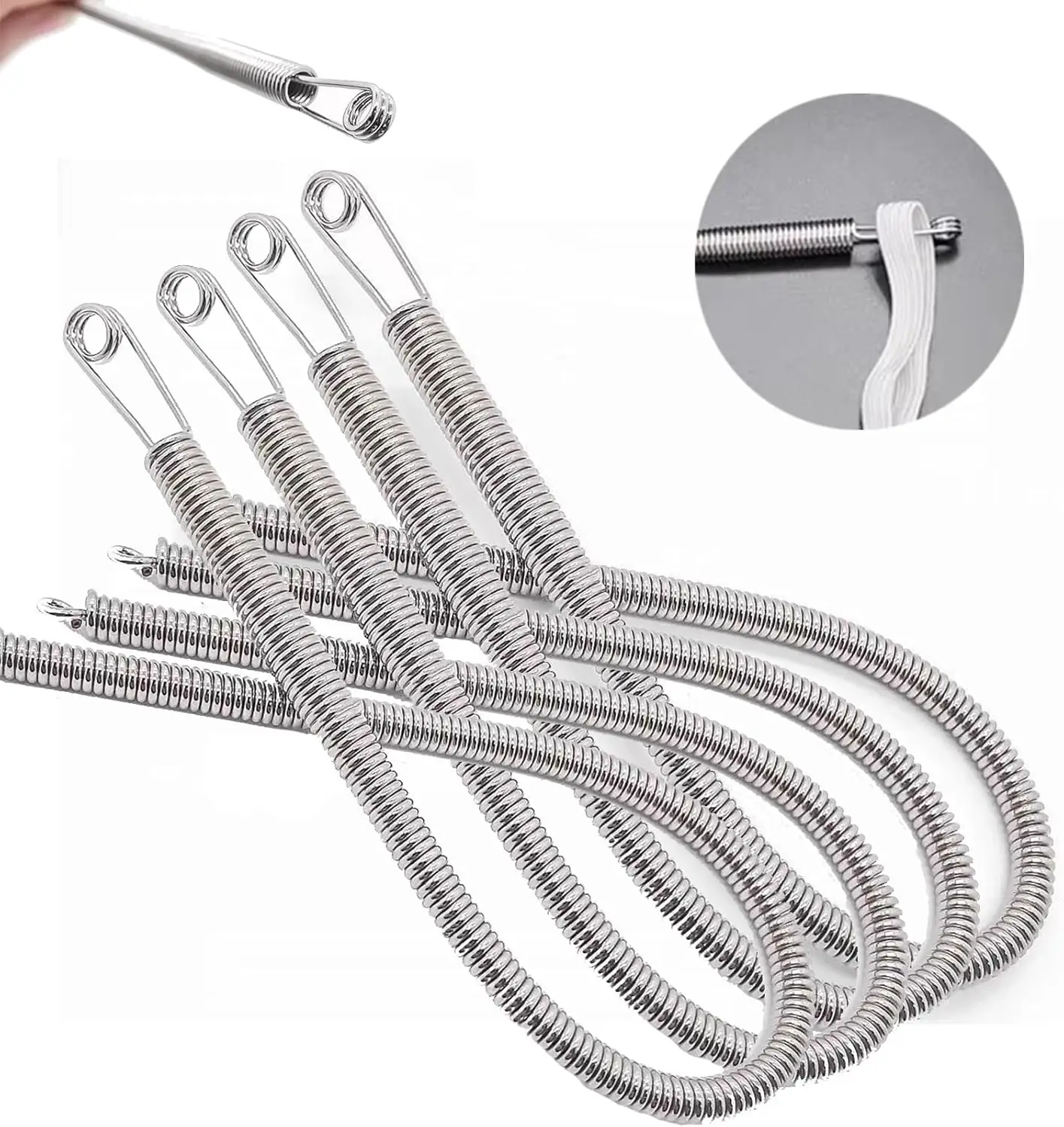 1/50Pcs Spring Drawstring Threader Clip Rope Threading Tool Bendable Drawstring Thread Multi Functional DIY Sewing Accessories - Image 6