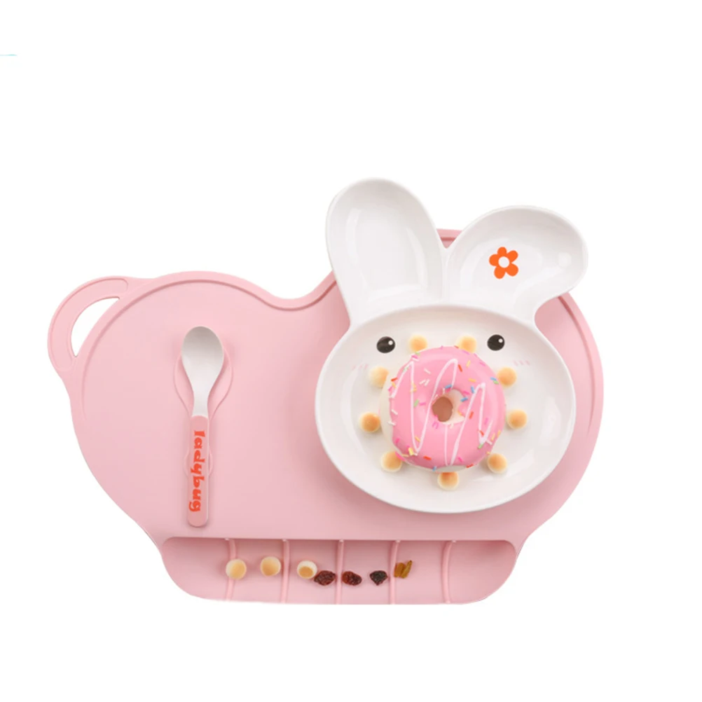 

Silicone Placemat Blue Anti-Skid Washable Table Mat for Dining Tea Tables Travel Camping Heat-Resistant